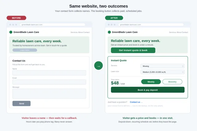 Lawn care booking software: how to add online booking to your website